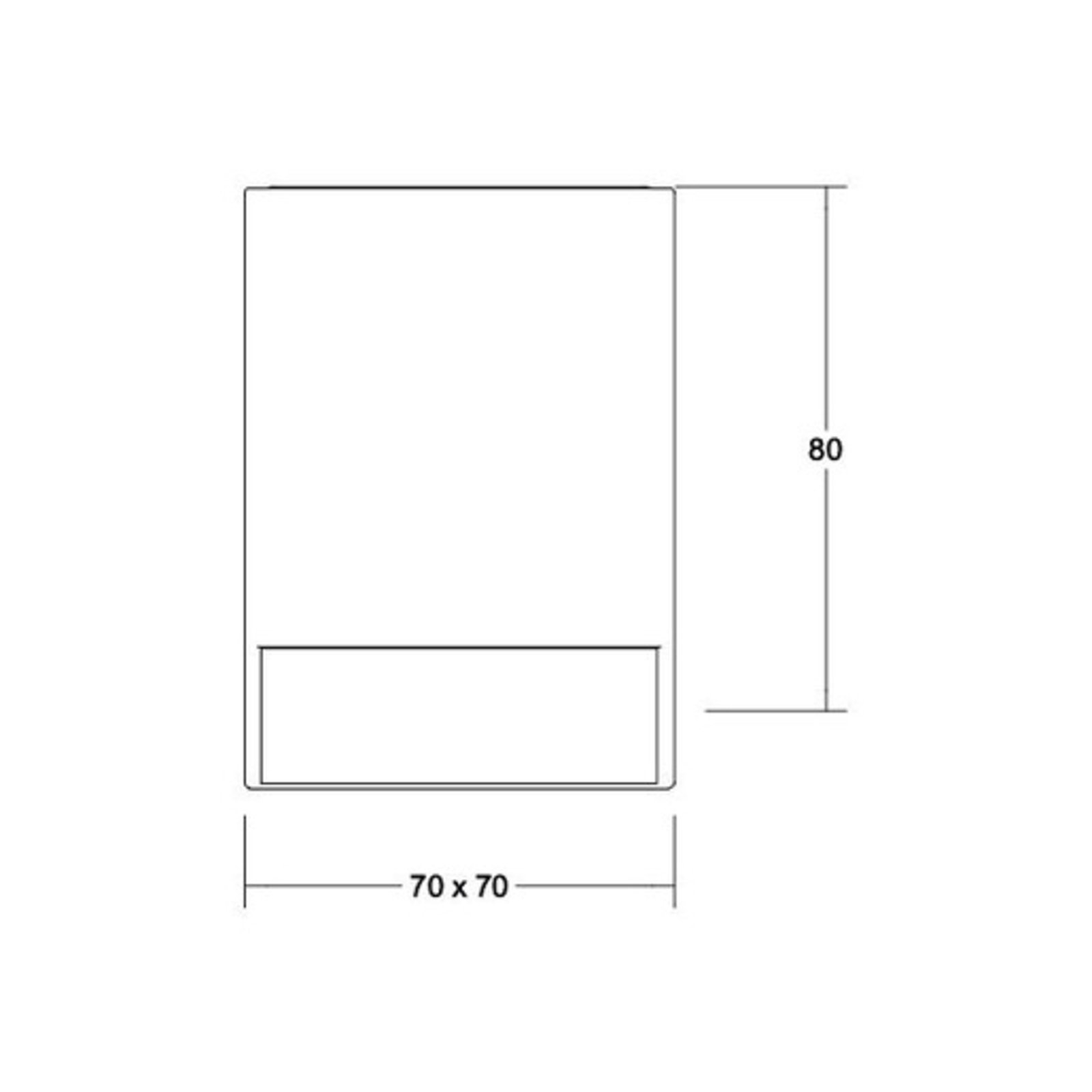 BRUMBERG Blokk plafoniera LED, 7 x 7 cm