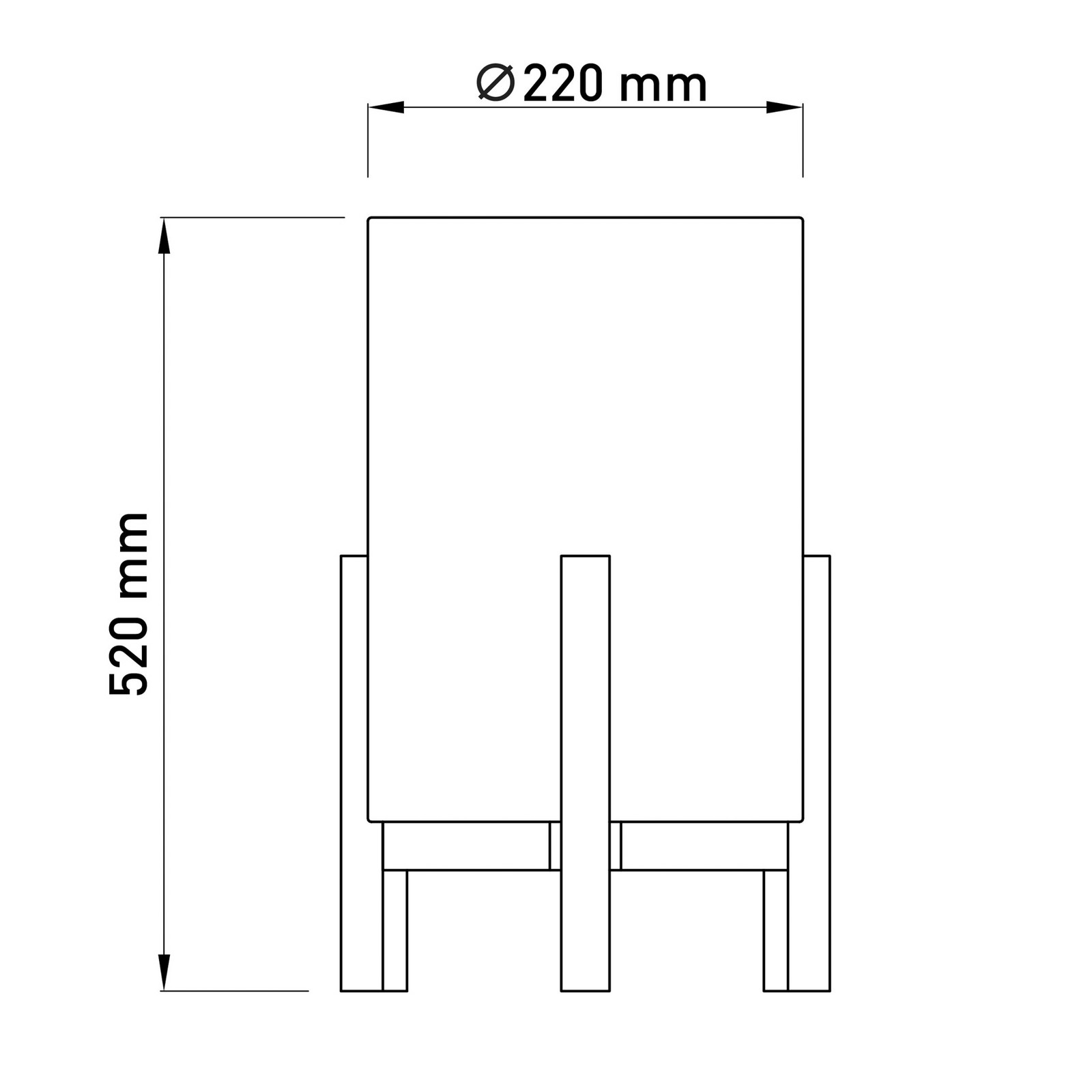 Lampă de masă 3193 lemn material textil din in înălțime 52cm