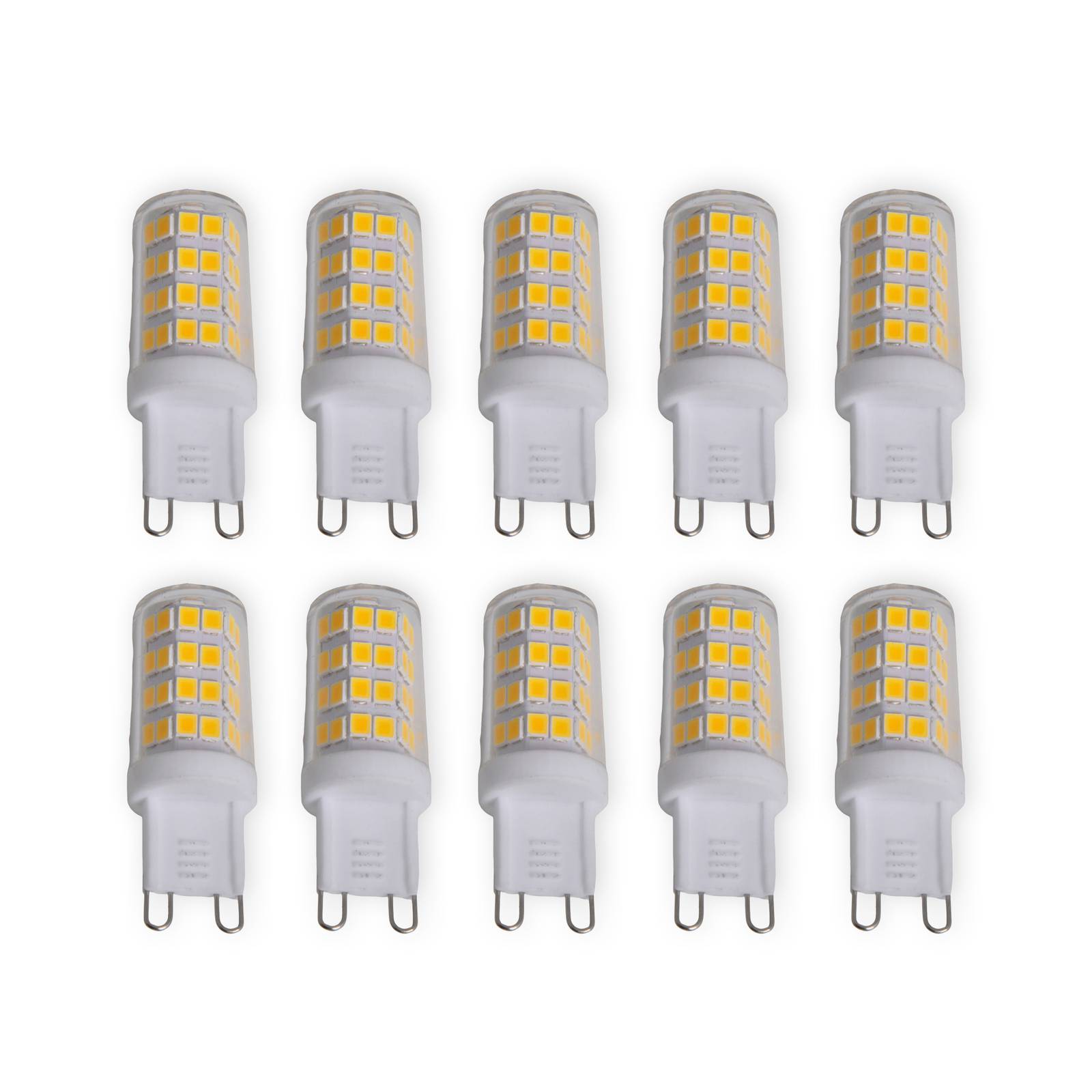 Image of Ampoule broches LED G9 3 W blanc chaud 330 lm x10 