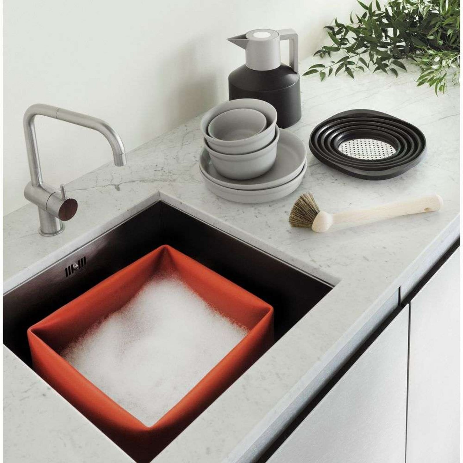 Abwaschschüssel w/Spülbürste Grau/Buche Normann Copenhagen - Kunststoff