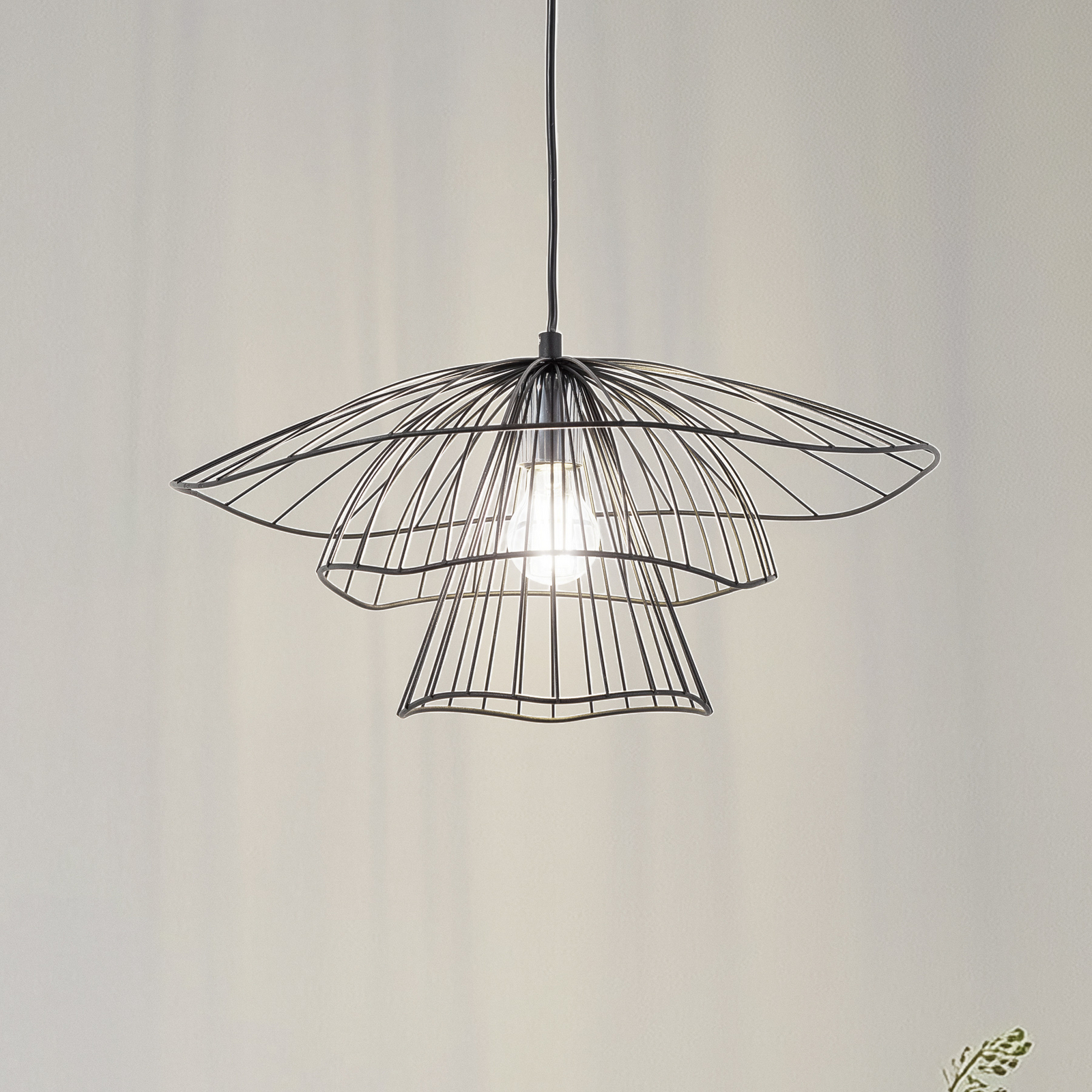 Suspension Tel 6504, noir, fer, Ø 50 cm