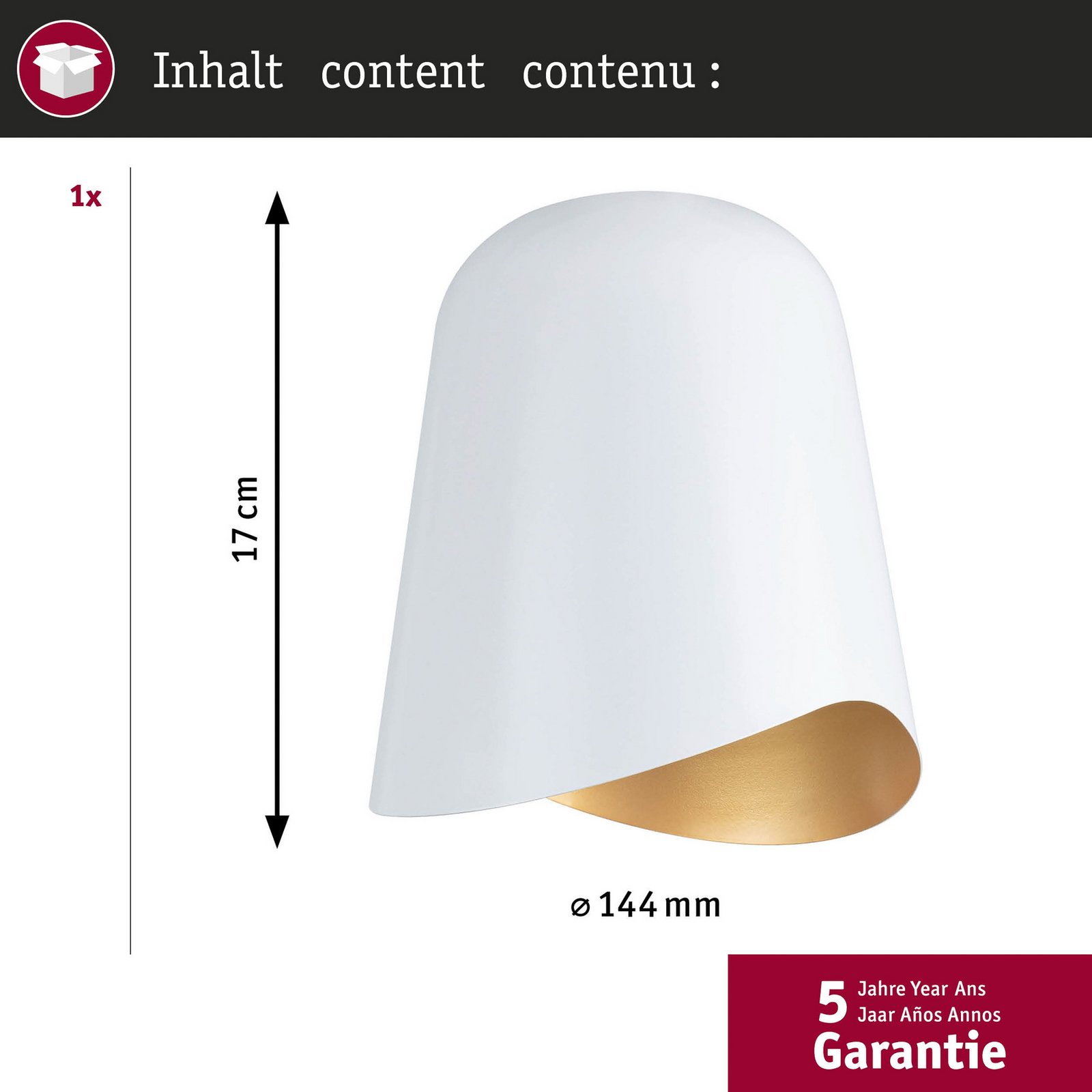 Paulmann abat-jour U-Rail Alvaro blanc/doré DecoSystems