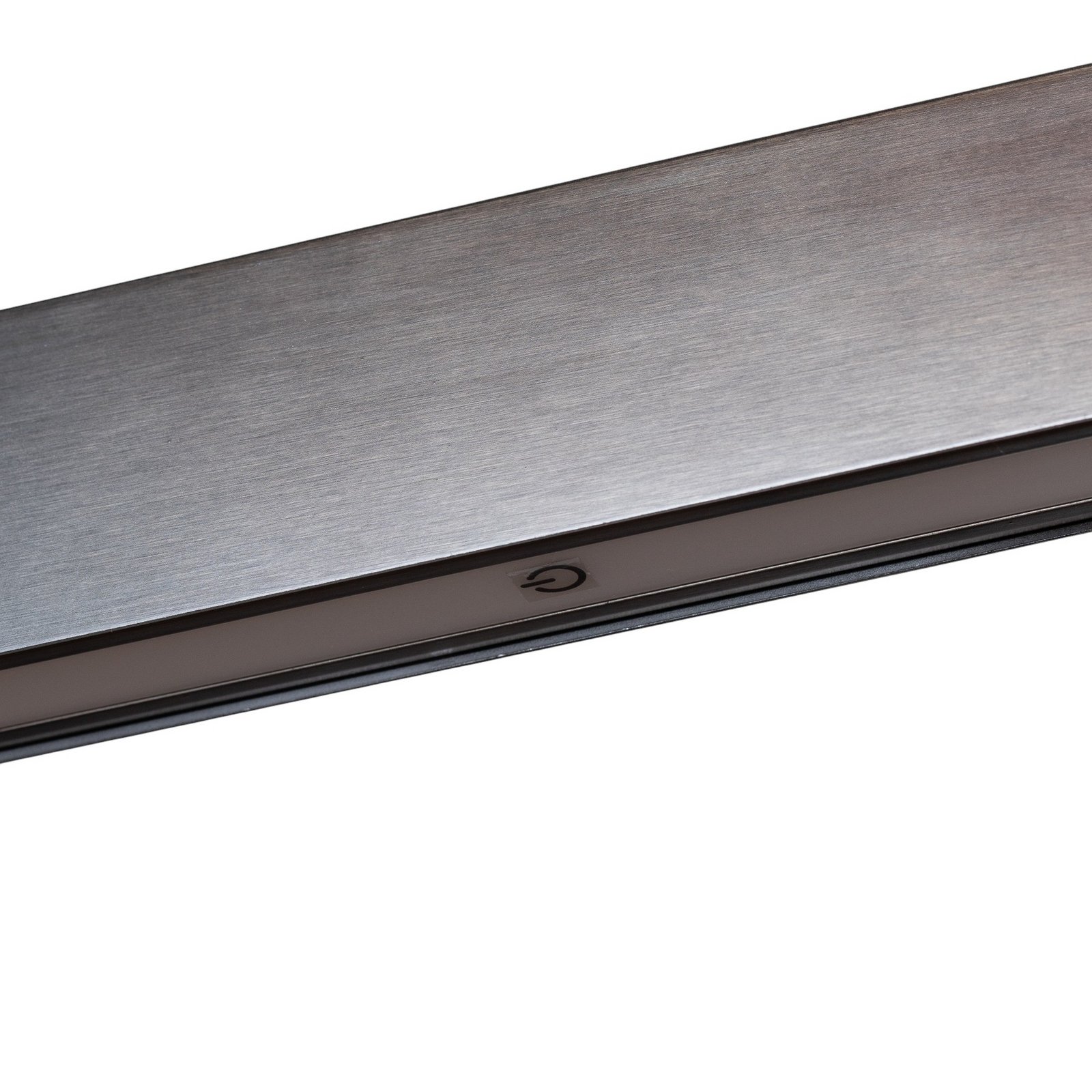Broll LED pendant light, anthracite, steel, length 100 cm