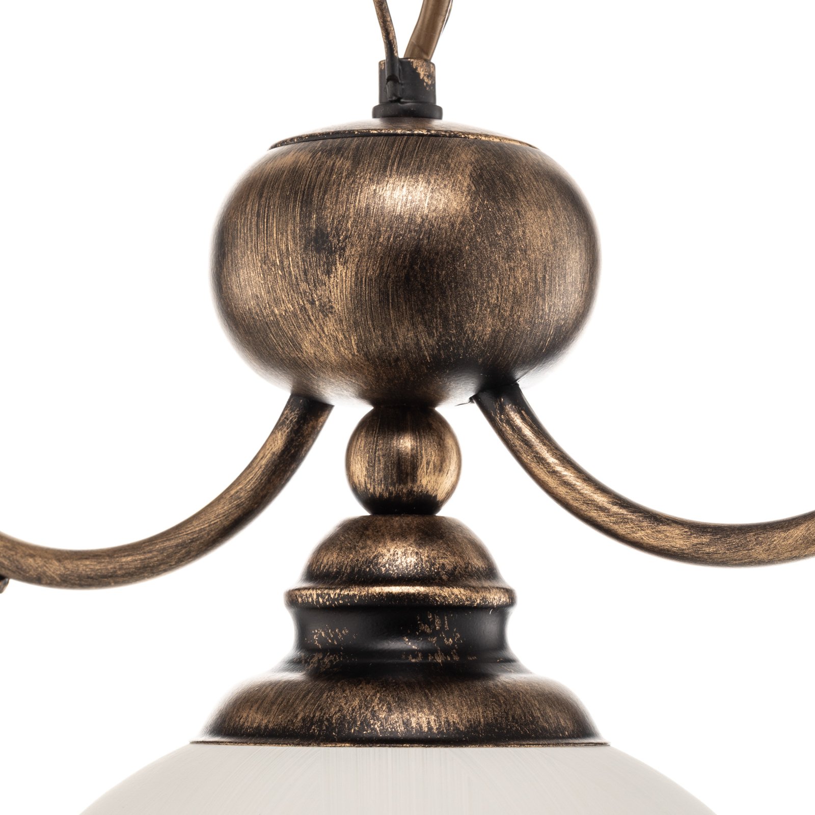 Závesná lampa s trámom Casale, 3-pl. dĺžka 74 cm
