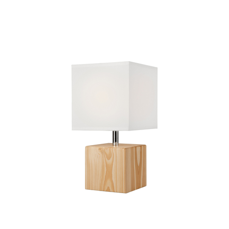 Lampe à poser Faxa, cubique, naturel/blanc
