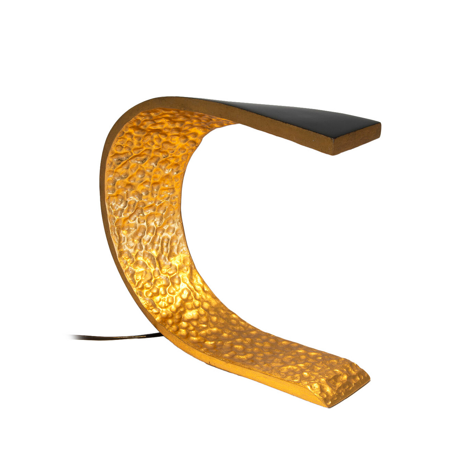 LED-Tischleuchte AUREONDA, schwarz/gold, Höhe 30 cm, Metall