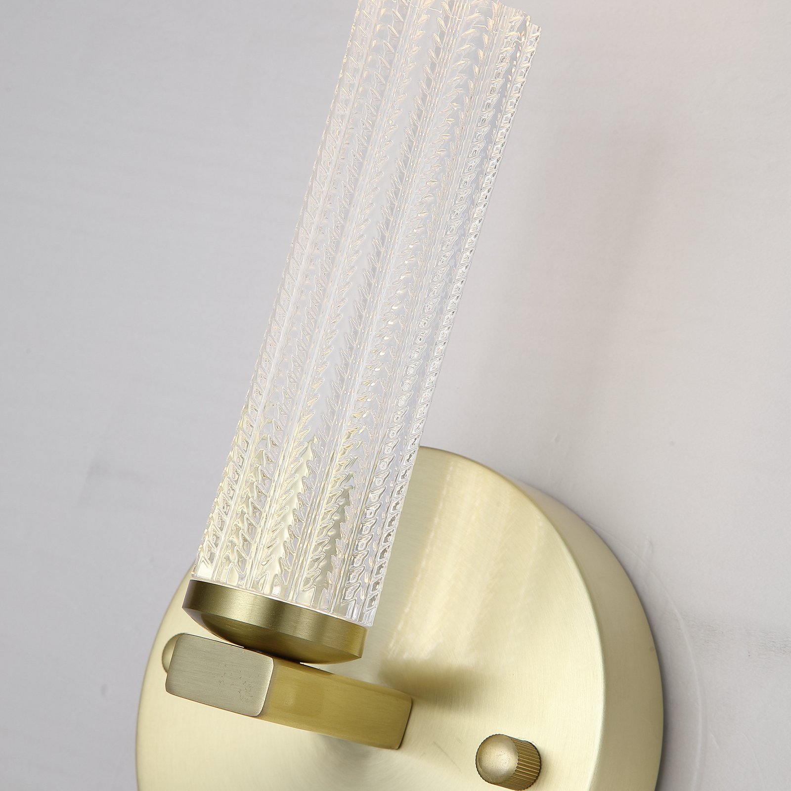 LED vannas istabas sienas lampa Aberdeen, augstums 24 cm, misiņa krāsas metāls