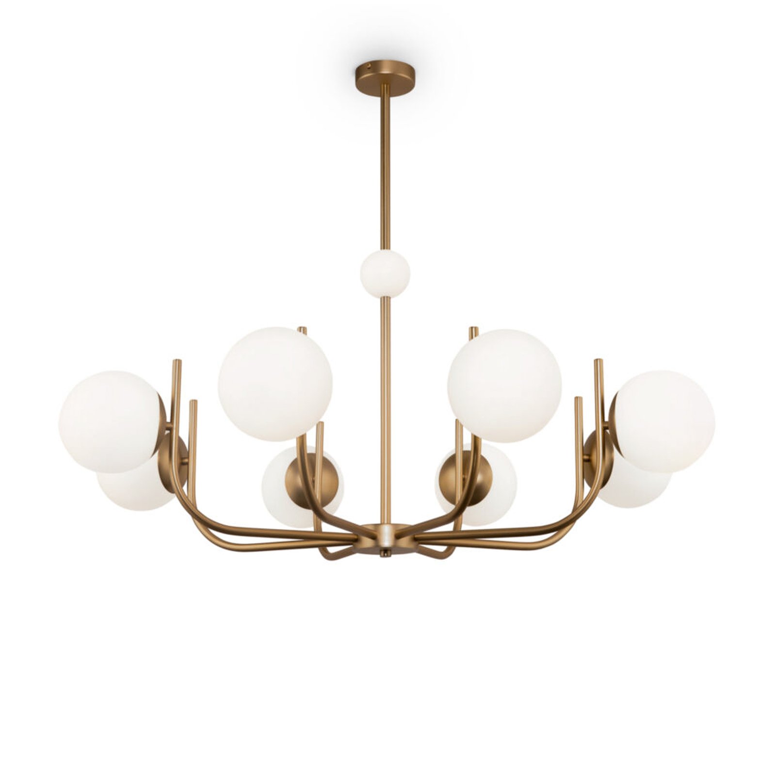 Maytoni pendant light Rendez-vous, 8-bulb, brass-coloured