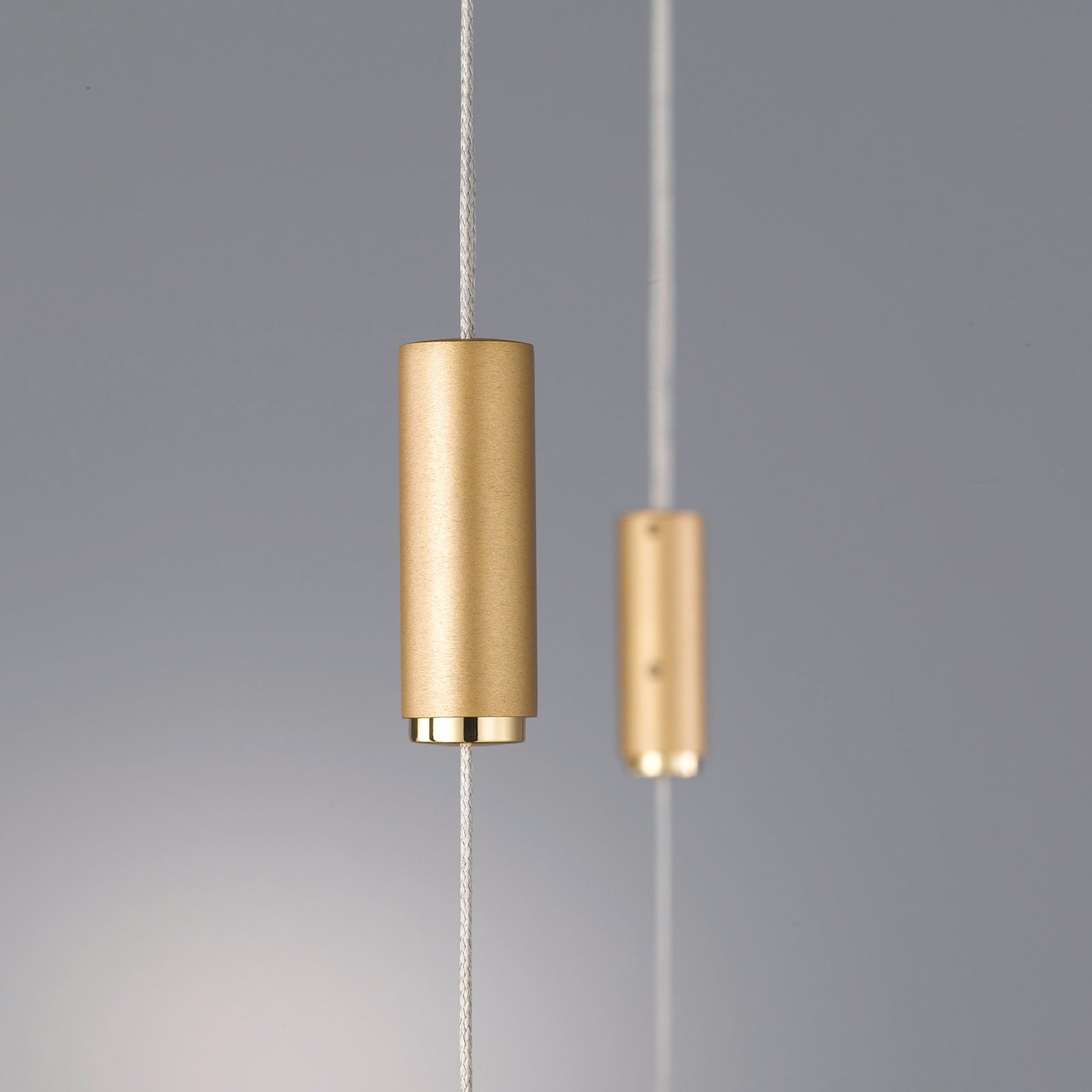 Lucande LED hanging light Tolu brass 179 cm