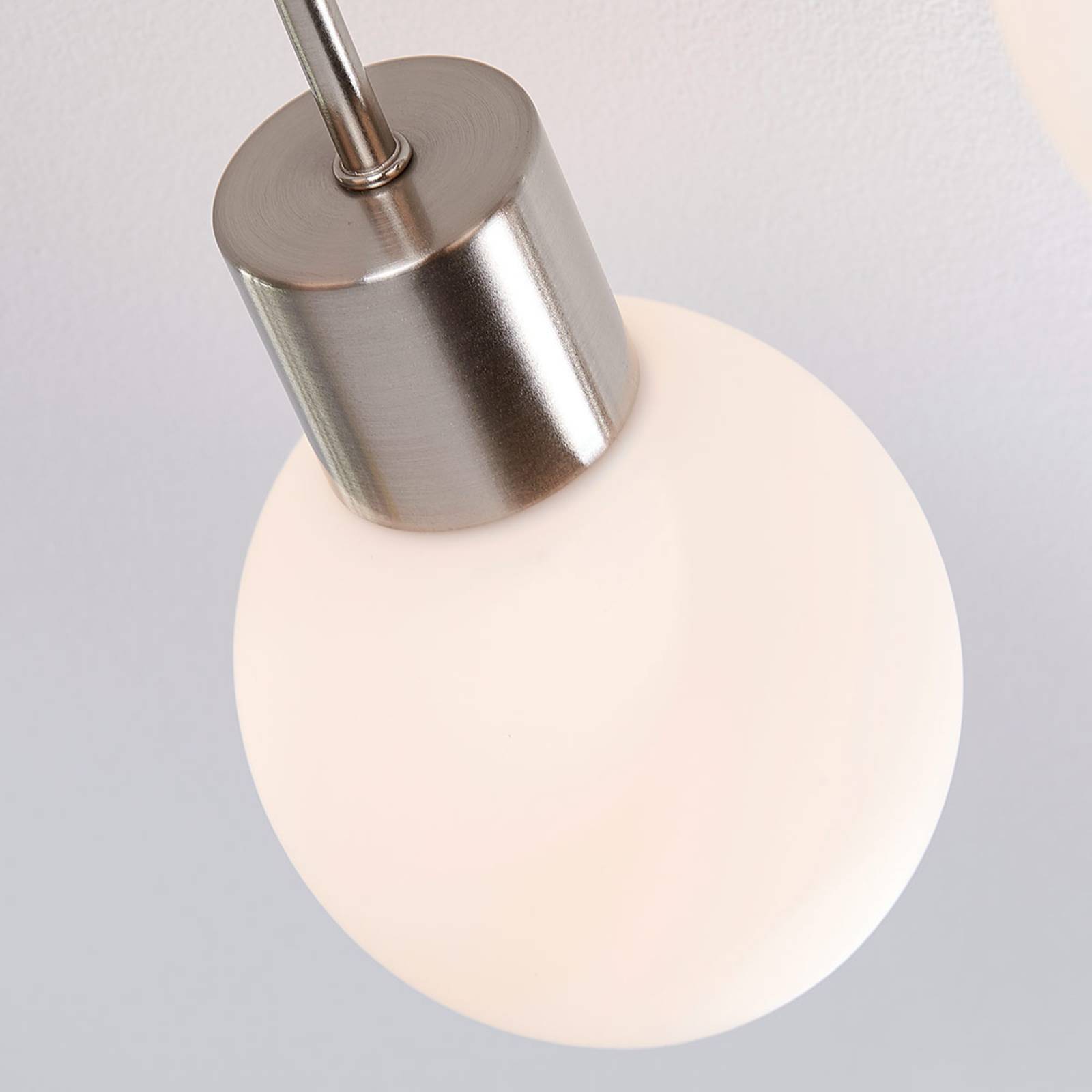Lampa sufitowa Lindby Ciala, 7-punktowa, kolor nikiel, szkło