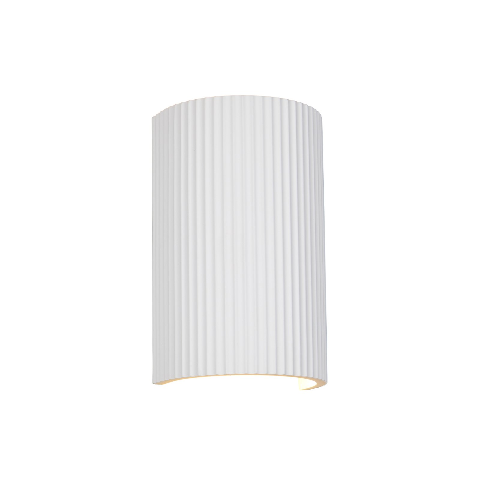 Candeeiro de parede Raposa, branco, altura 22 cm, gesso, 2 lâmpadas.