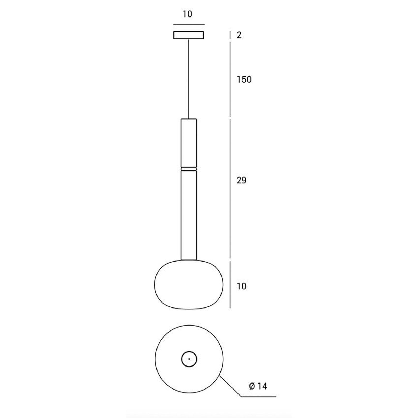 Suspension Mose, or, hauteur d'abat-jour 39 cm, 1 lampe, verre