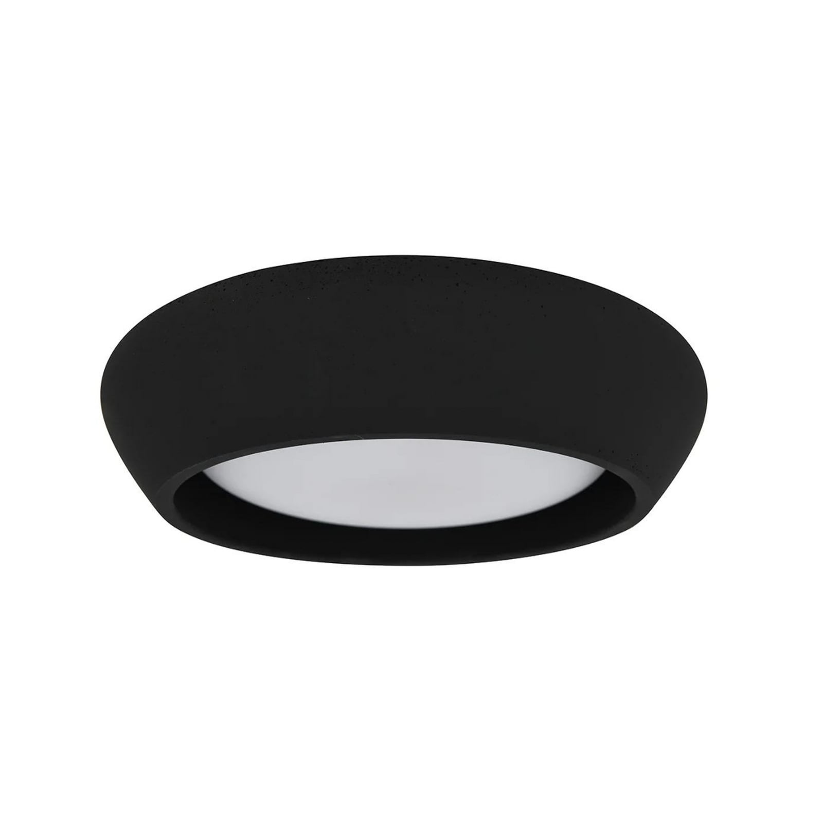 Candeeiro de teto Fjord, preta, gesso, Ø 28 cm, GX53 - Beacon Candeeiro de teto Fjord, preta, gesso, Ø 28 cm, GX53 - Beacon
