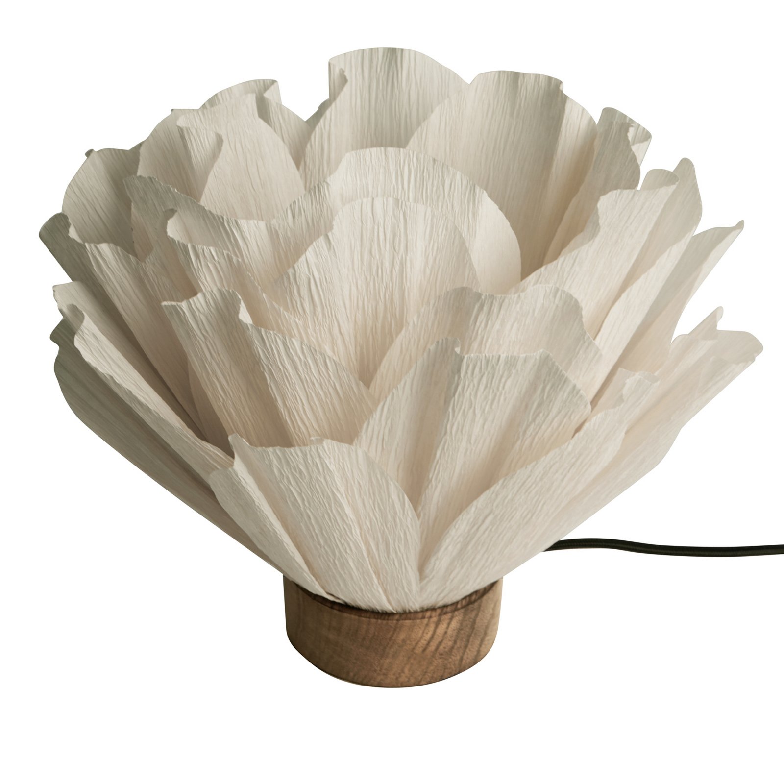 Lisa tafellamp, papier, wit, Ø 28 cm - Watt & Veke