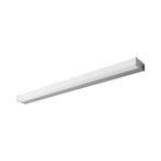 Lindby LED-Wandlampe Philippa, eckig, 89 cm, chrom, IP44