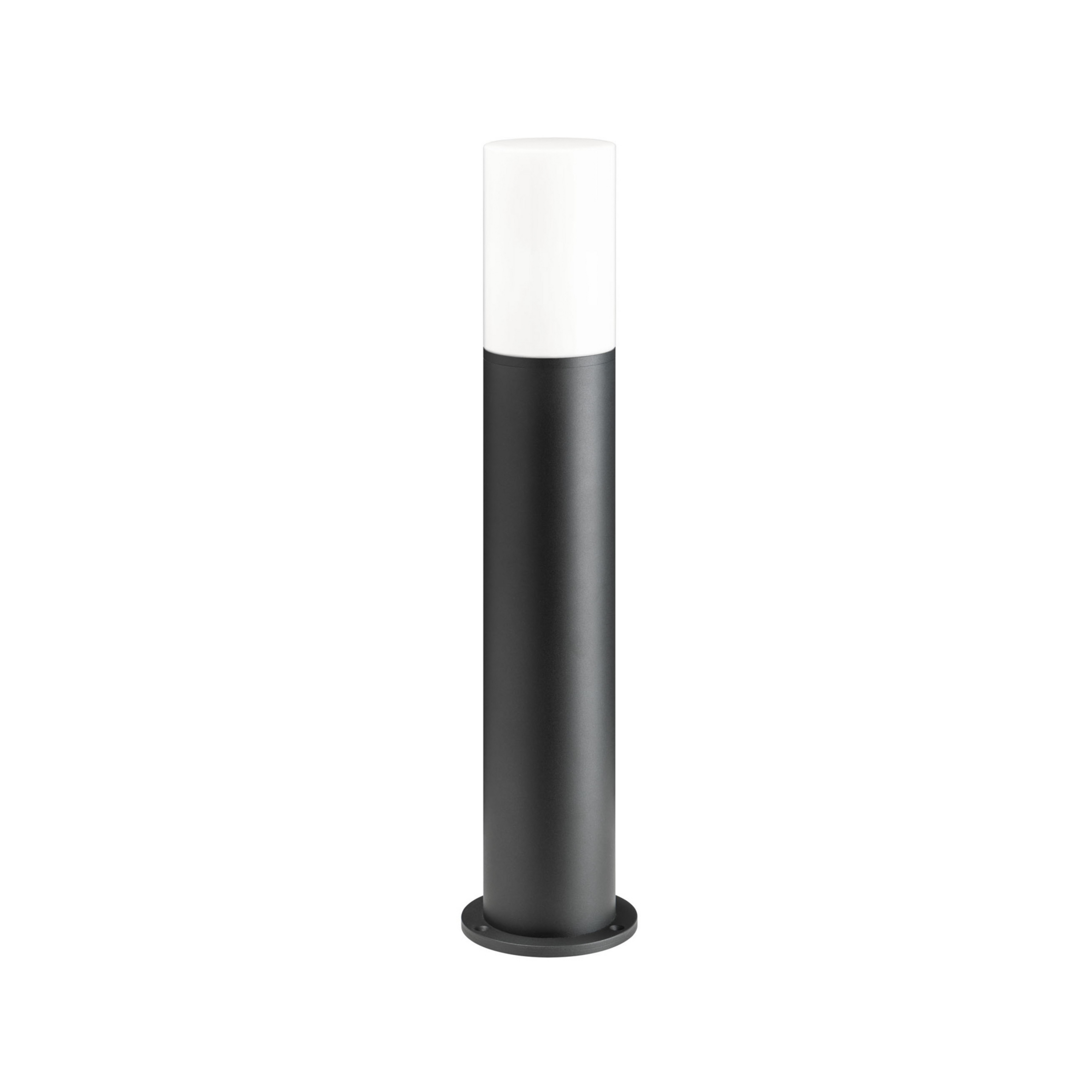Borne lumineuse 1320 avec verre opalin graphite hauteur 70 cm