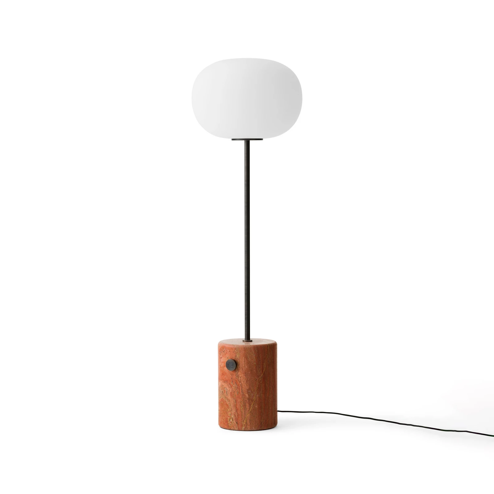 Audo gulvlampe JWDA, bronse/rød, travertin, 130 cm, dimbar.