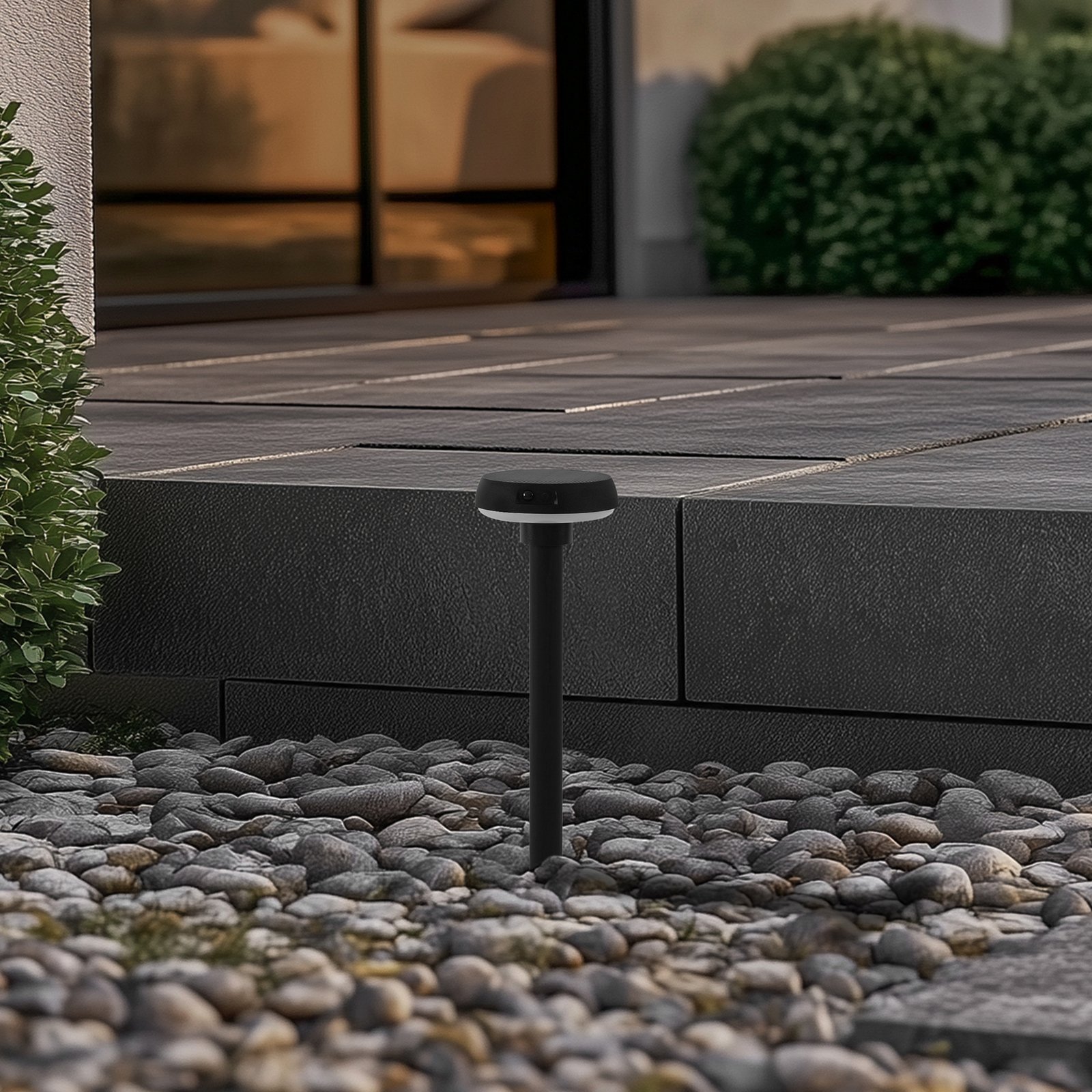 Brinca Solar-LED-Erdspießleuchte schwarz Sensor PC - Lindby