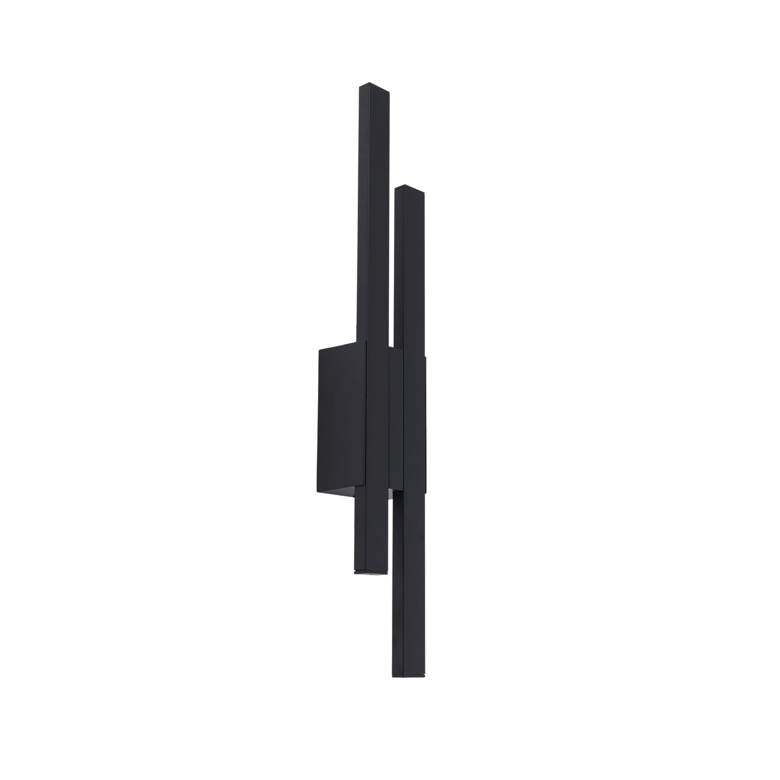 Candeeiro de parede exterior LED Lindby Sakari, preto, alumínio, altura 59 cm