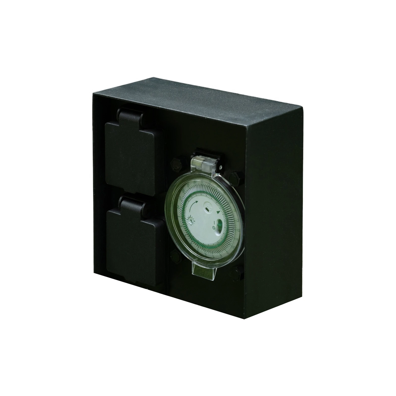 Colonna elettrica Prios Foranda, 2 timer nero 23 cm