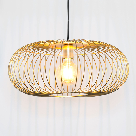 Hängeleuchte Protetto, gold, Ø 40 cm