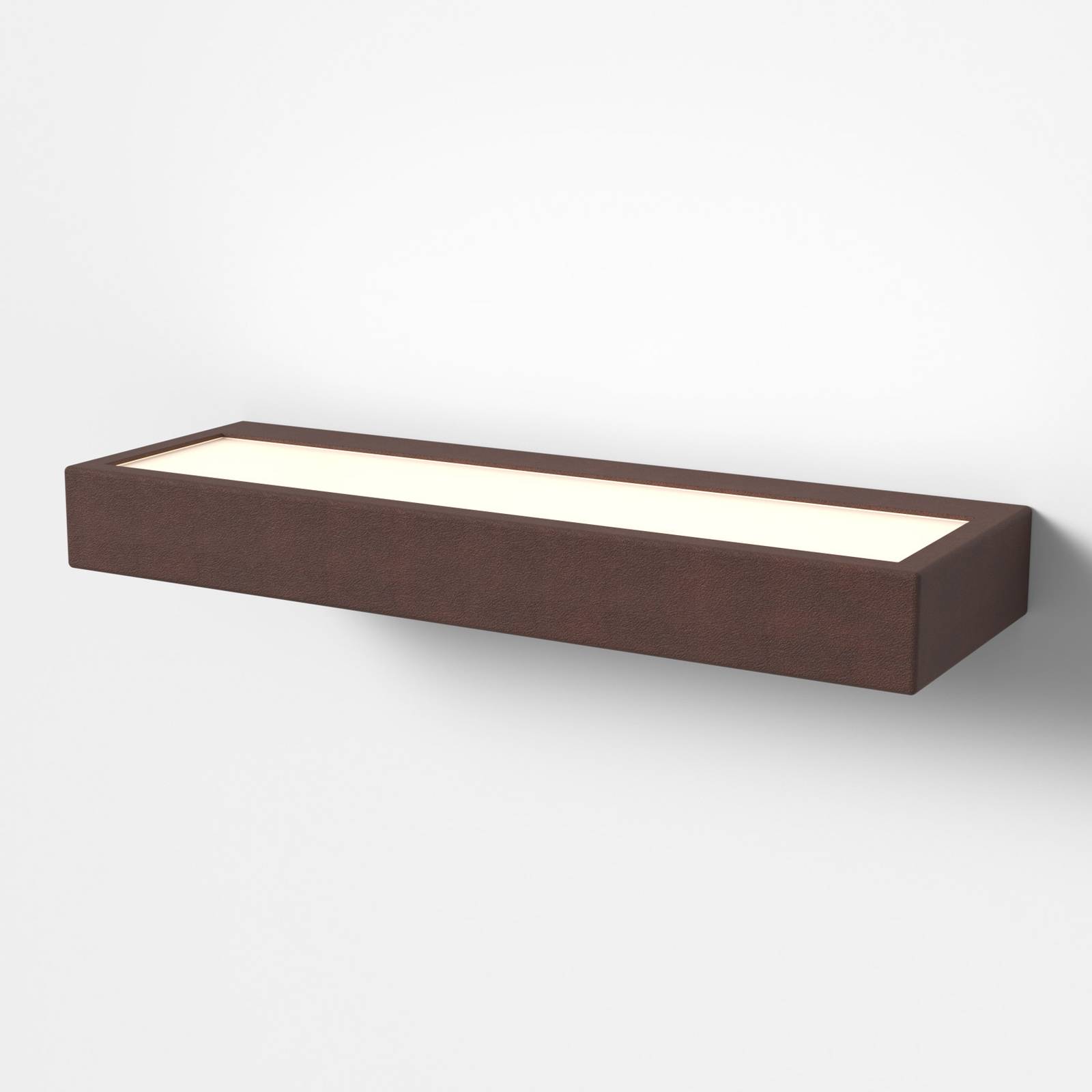 GIBAS LED wandlamp Viva uit corten, 30 cm, voor woon-/ eetkamer, staal, kunststof, 13 W, B: H: 3.5 cm