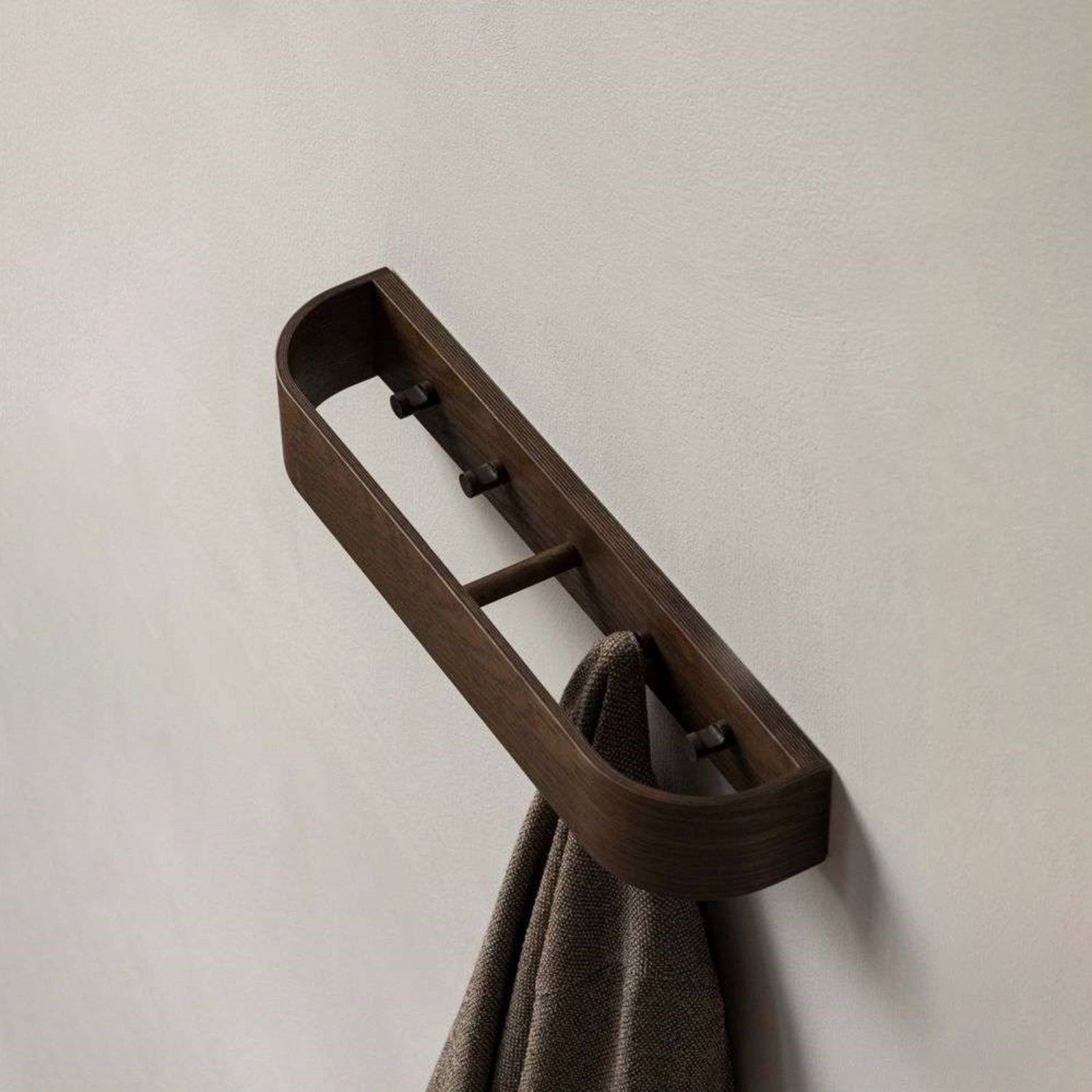 Epoch wall mount, dark brown, 50 cm, wood - Audo