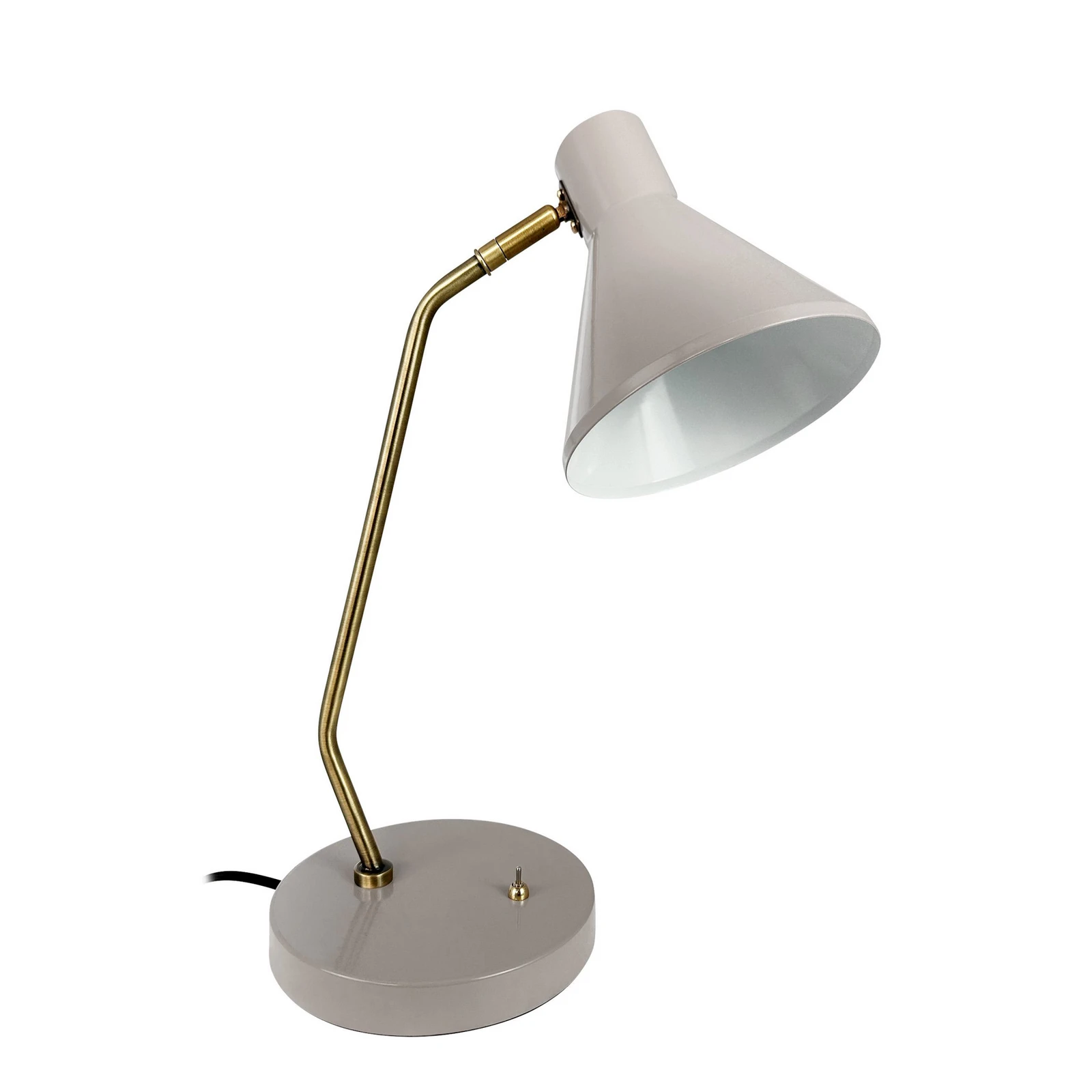 Dyberg Larsen bordlampe Sleep, brun, høyde 43,3 cm, stål