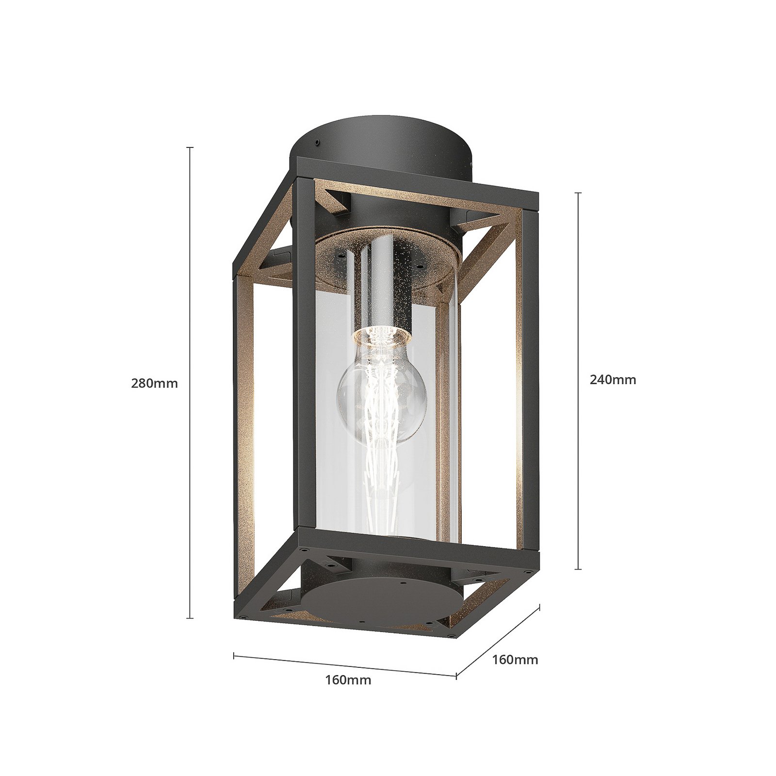 Ferda Vanjski Stropna lampa Graphite - Lucande