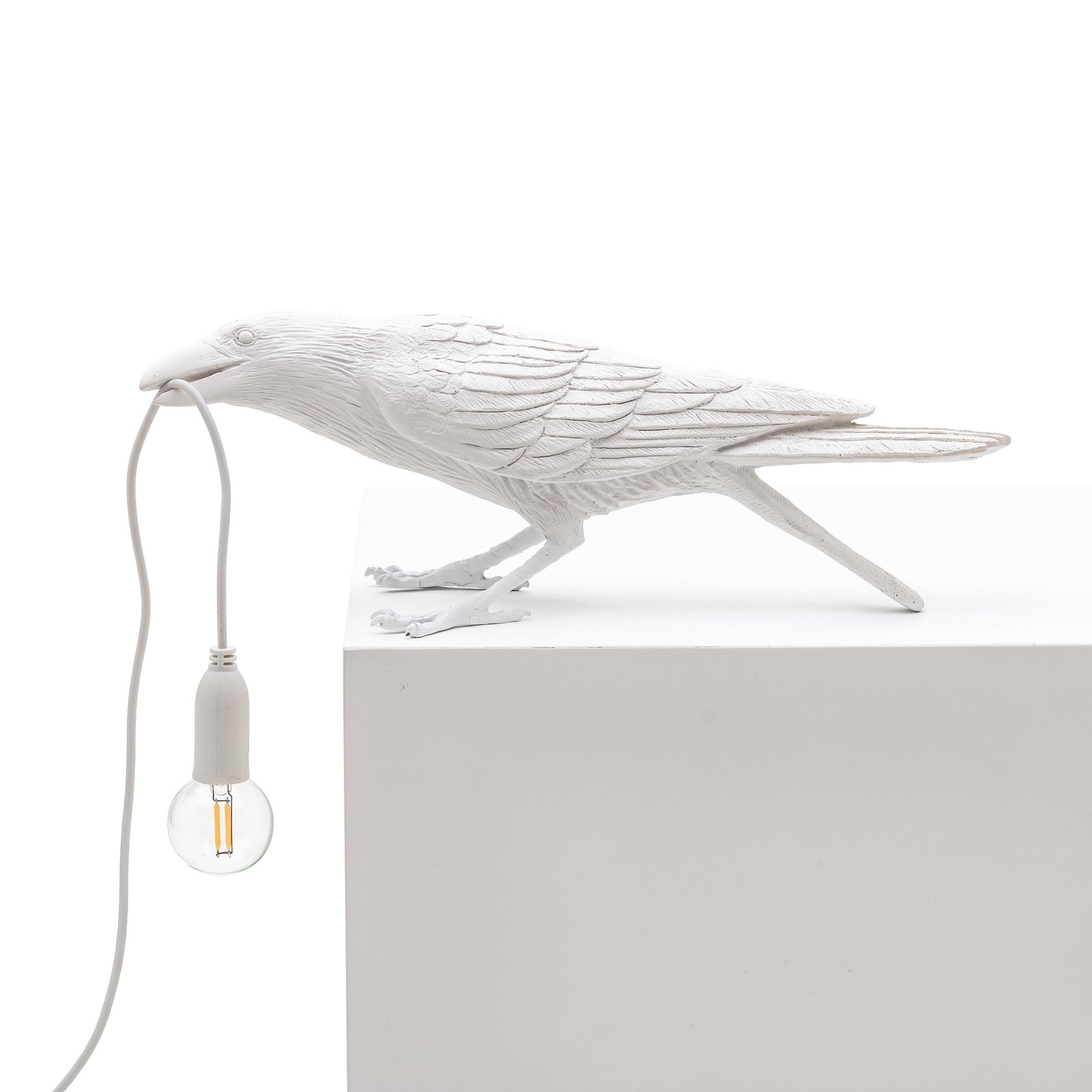 SELETTI Λαμπτήρας πουλιών LED διακοσμητικός λαμπτήρας, παίζοντας, λευκό