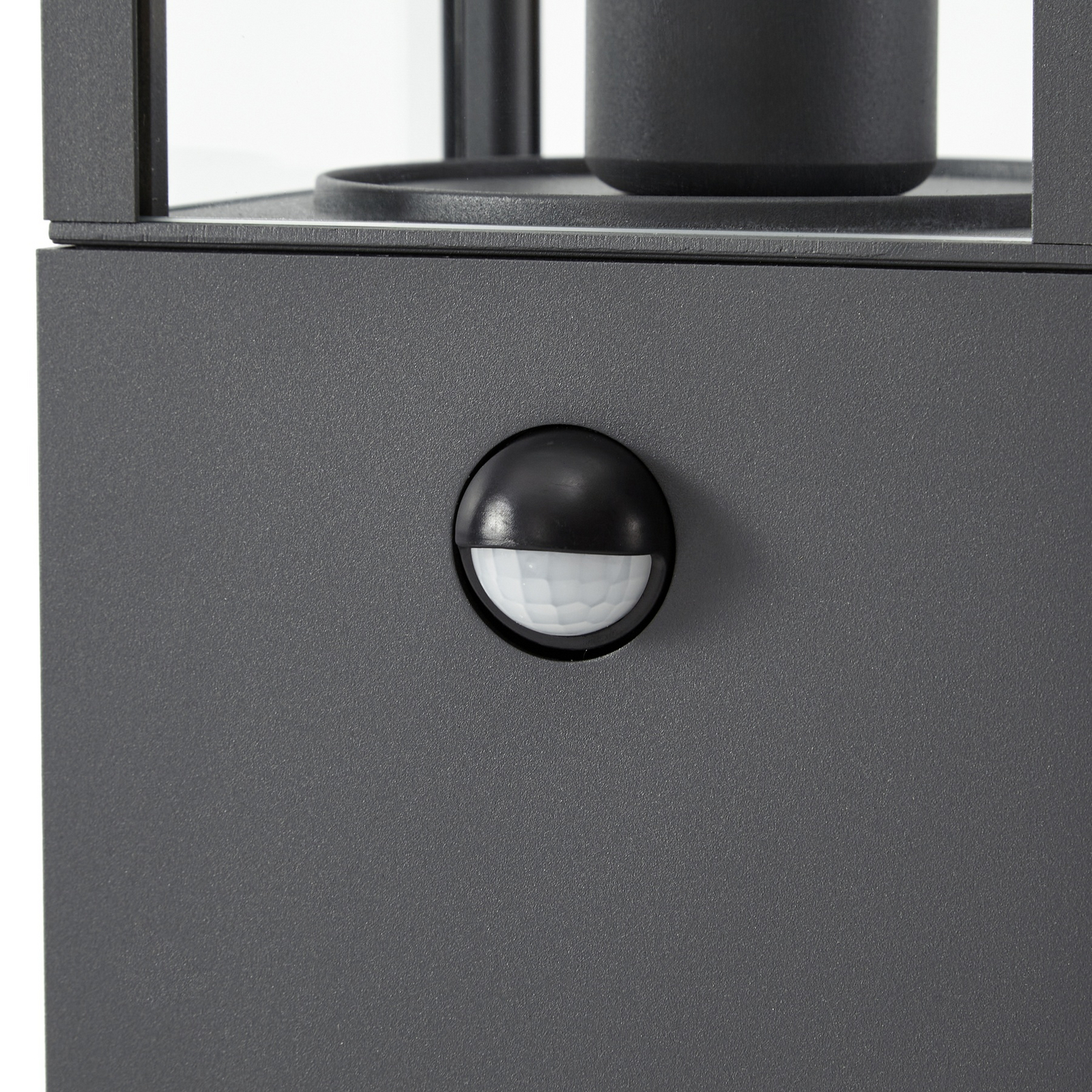 Bolardo luminoso Lindby Peldar, antracita/transparente, 80 cm, sensor