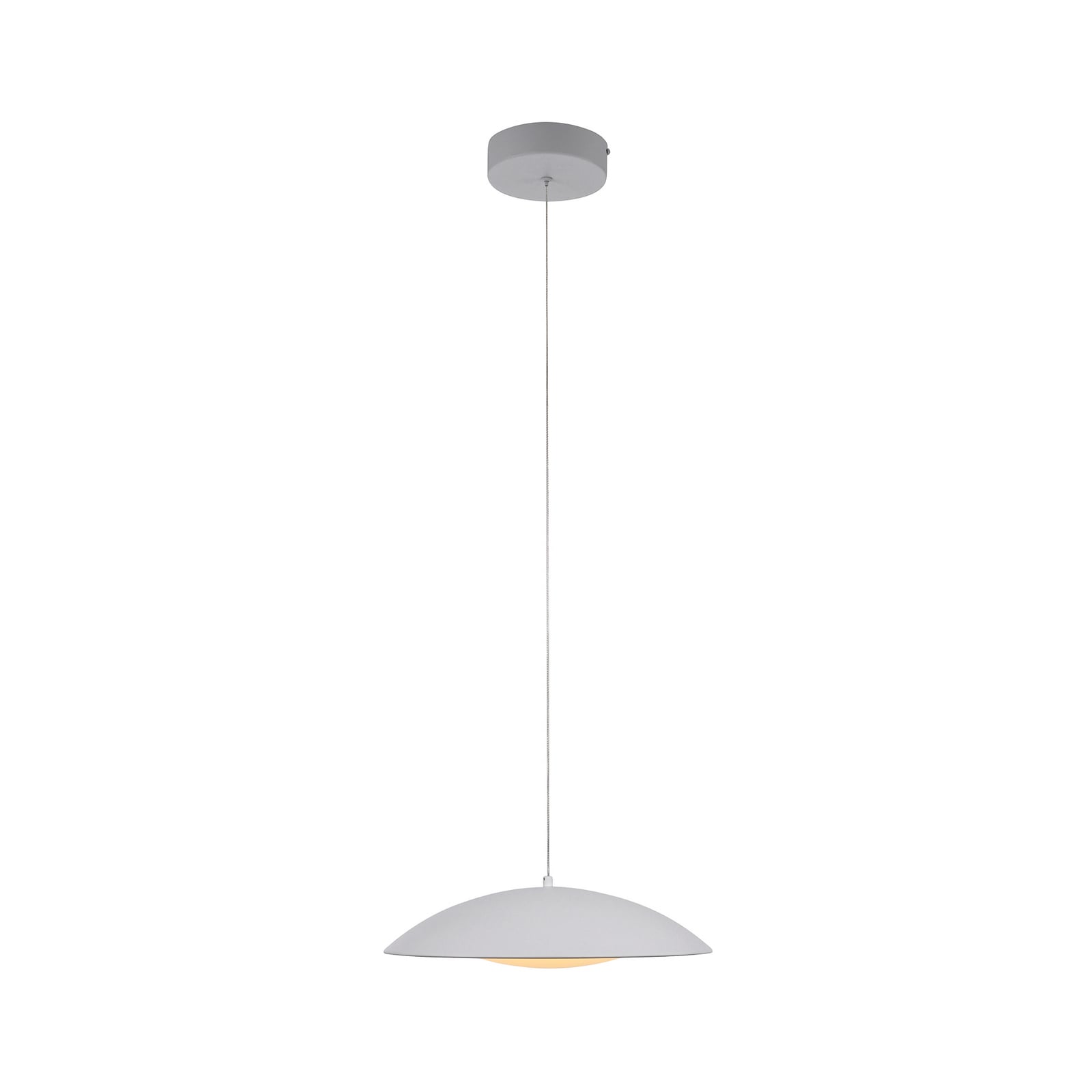 Lámpara colgante LED LENTE, blanca, Ø 40 cm, metal, Switchdim