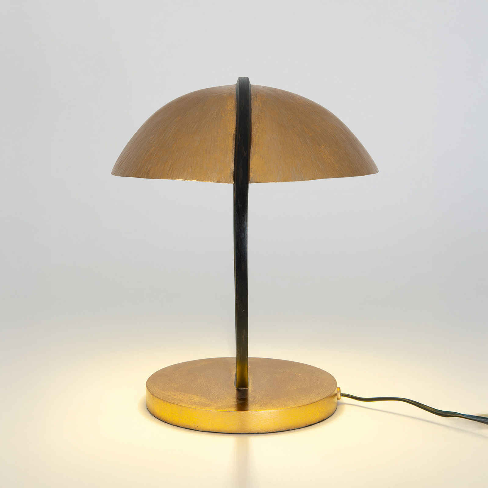 Bordlampe MEZZADORA, gull/svart, høyde 35 cm, metall, 2 x G9