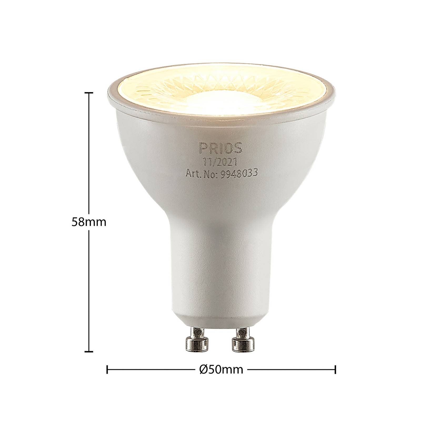 Image of PRIOS Réflecteur LED GU10 8 W 2 700 K 60° 4251911730852