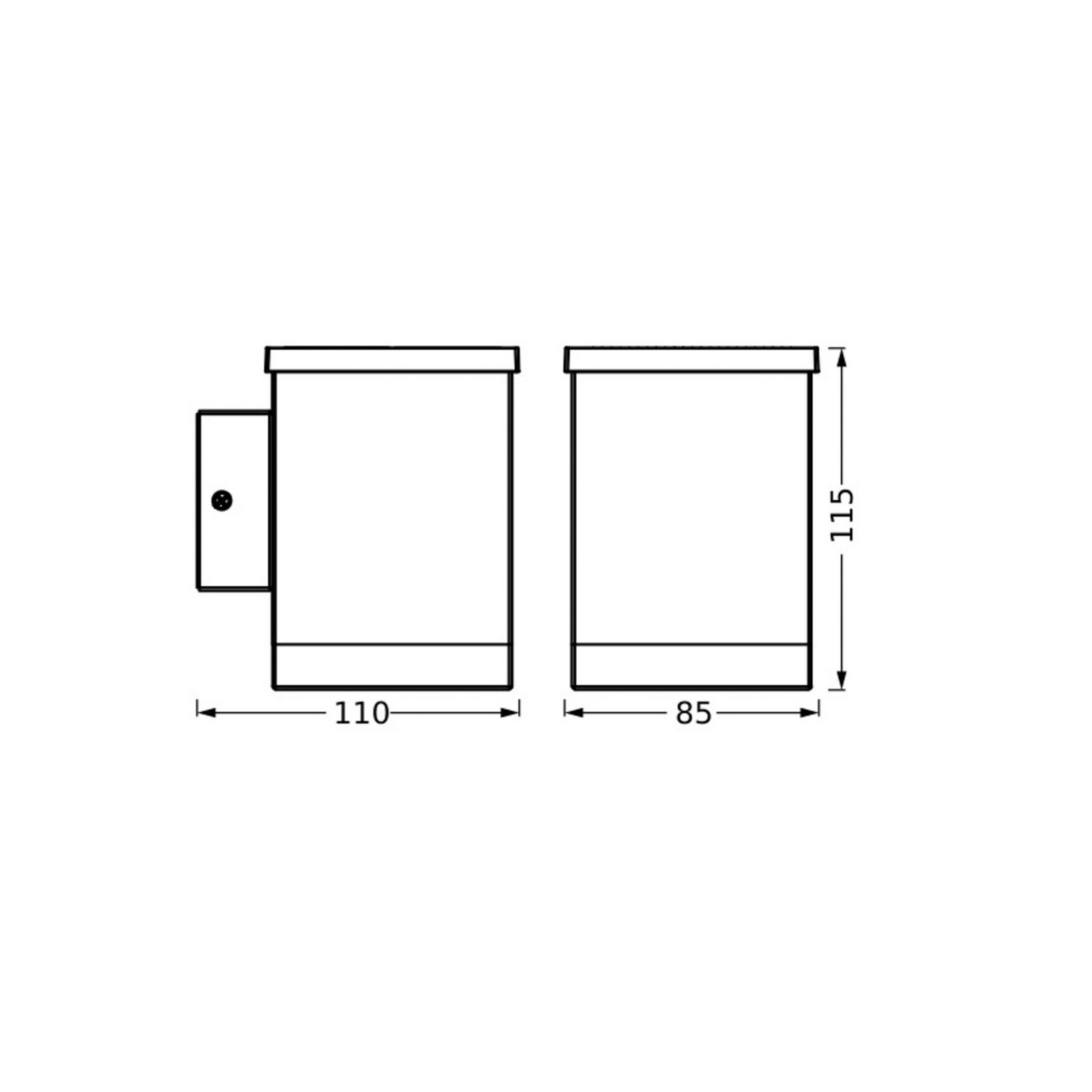 Candeeiro de parede exterior LED solar OSRAM ENDURA STYLE QUADRO, grafite