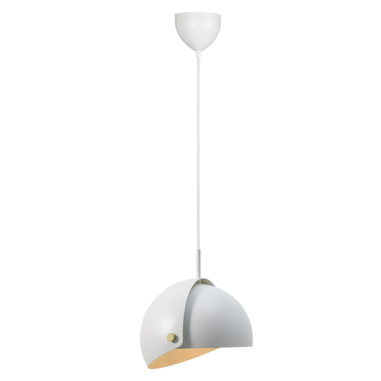 Align pendant light with a movable lampshade white