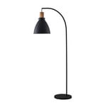 Trebale Floor Lamp Black/Light Wood - Lindby