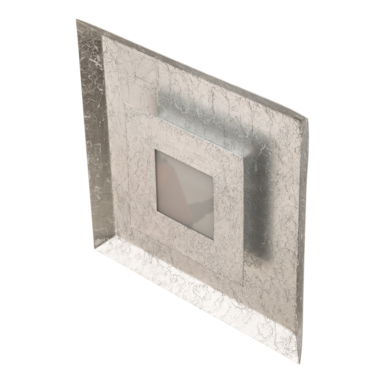 LED-Wandleuchte Window, 32x32 cm, silber