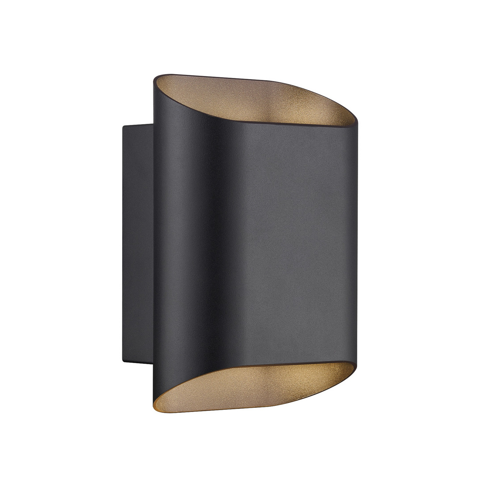 Venkovní nástěnné svítidlo Nico 22 Round, černá, kovová, svítí nahoru i dolů, Venkovní nástěnné svítidlo Nico 22 Round, černá, kovová, svítí nahoru i dolů,