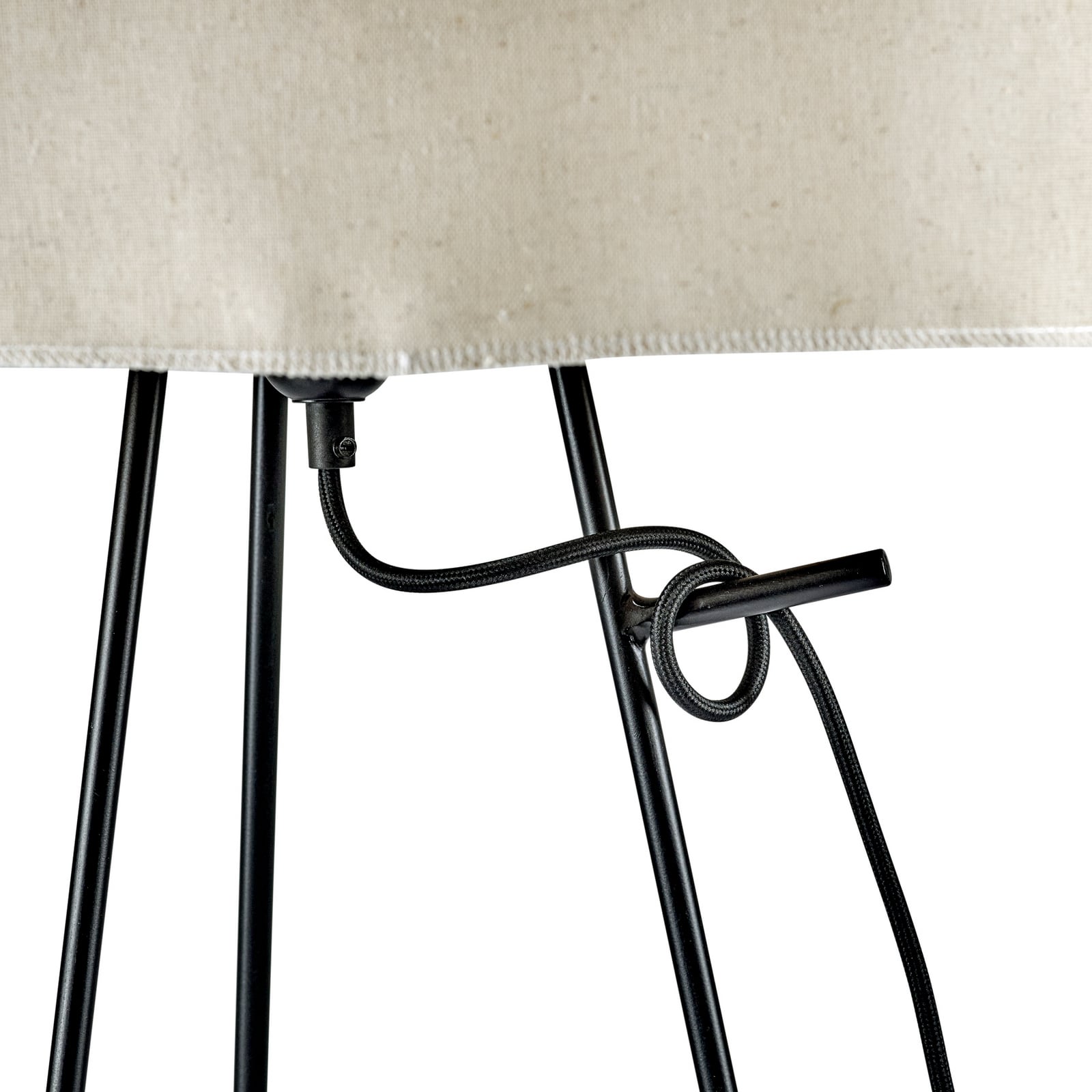 L BLACK BEIGE NOMAD gulvlampe, tekstil, beige, højde 173,5 cm, E27 – Serax