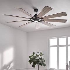 Ventilador de techo LED Gentry 85 nogal oscuro/blanco