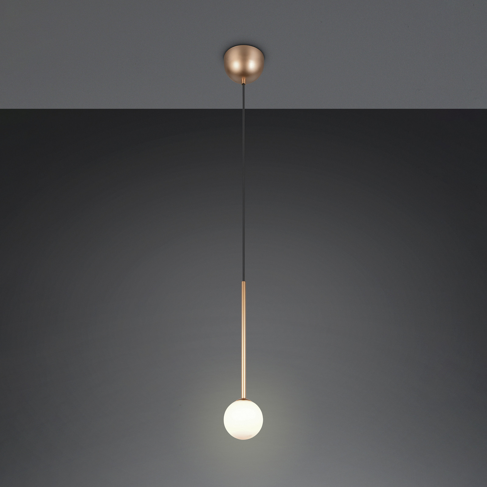 Trio Lighting Висяща лампа „Firano“, златист цвят, Ø 12 см, метал