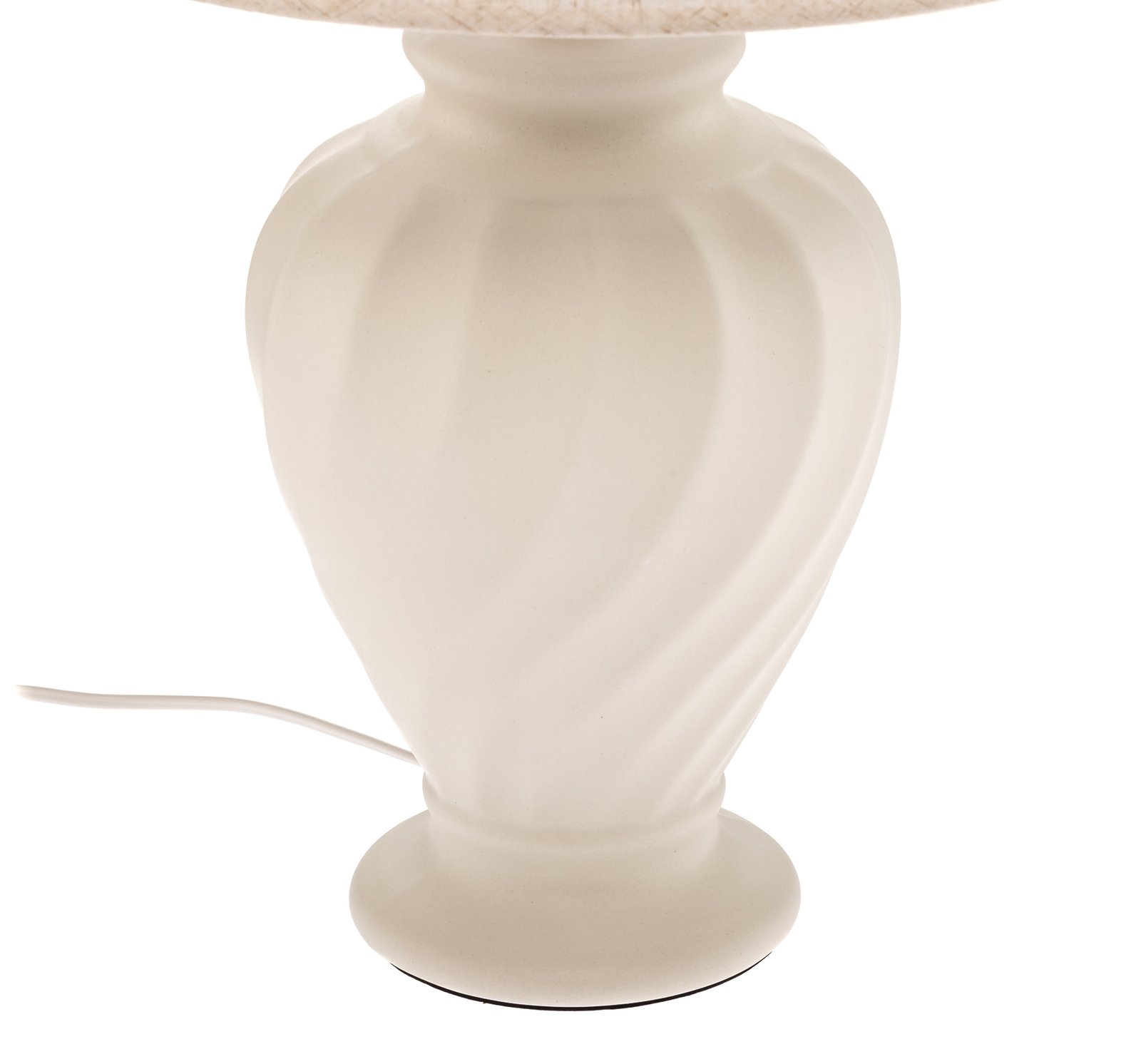 Stolná lampa Vortice z keramiky, biela
