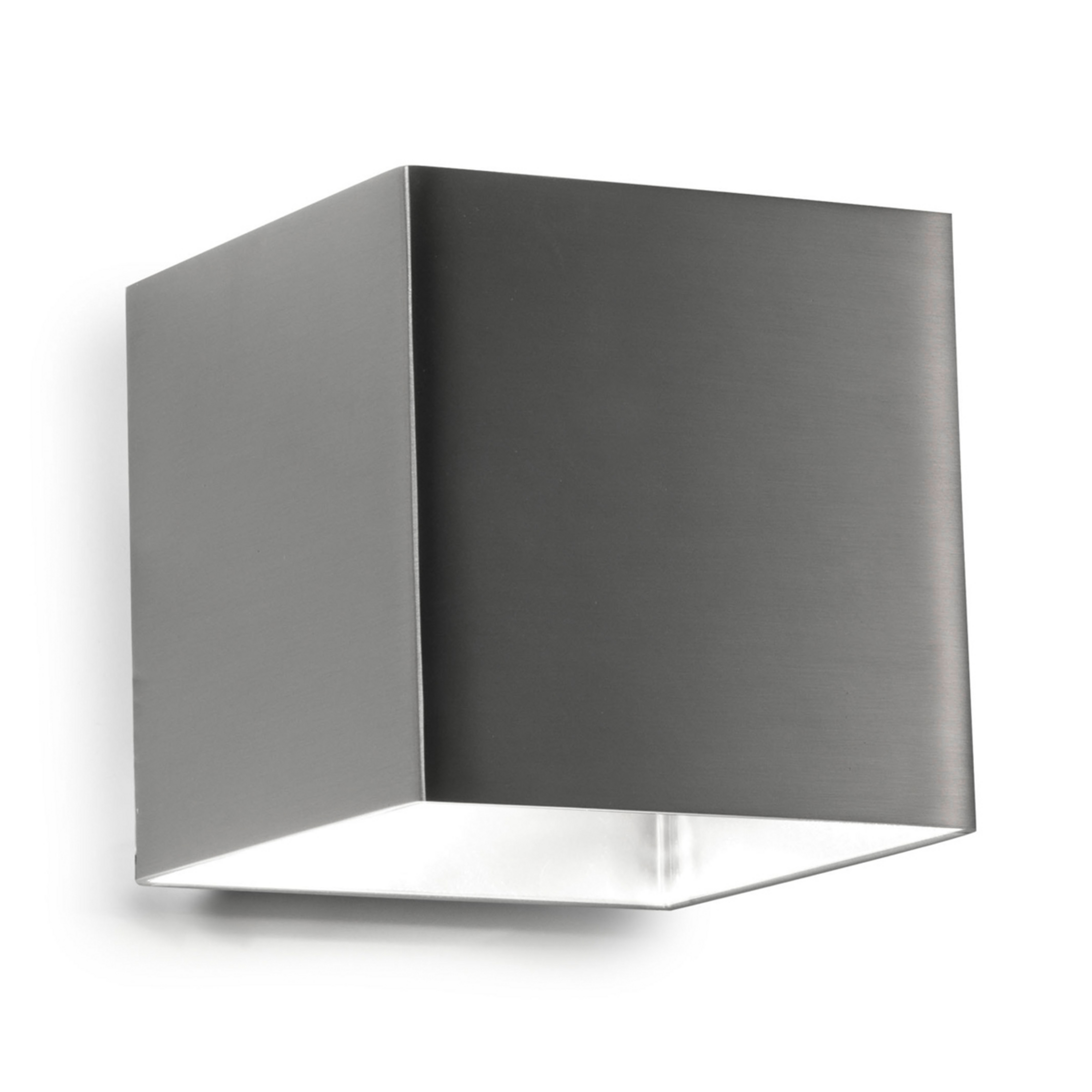 Quadratische LED-Wandleuchte Basic, nickel