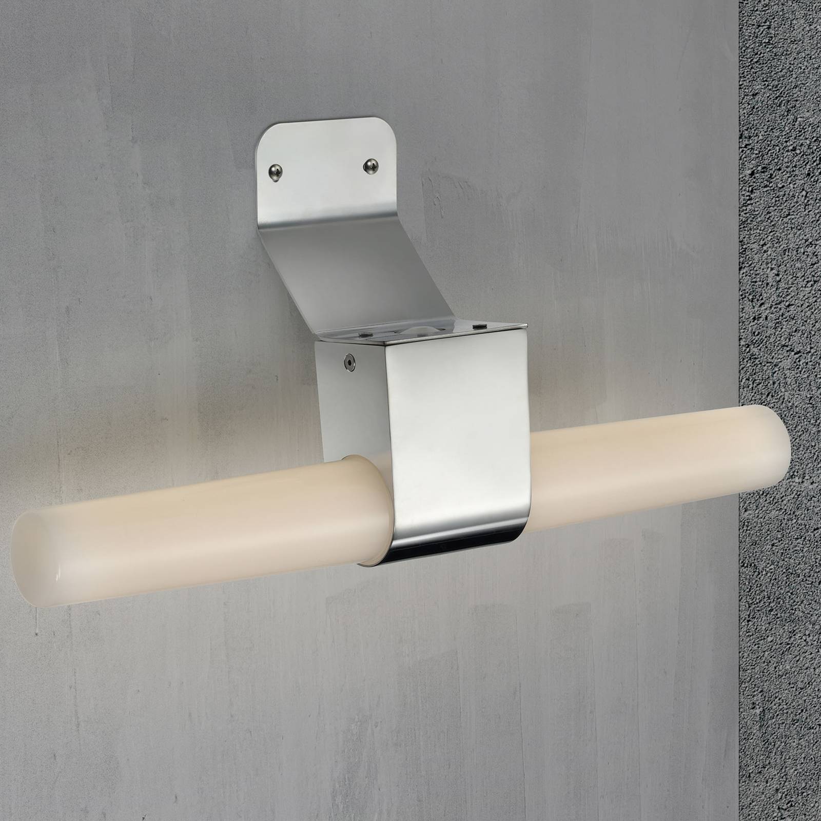 Nordlux LED-badrumsvägglampa Helva Double borstat nickel
