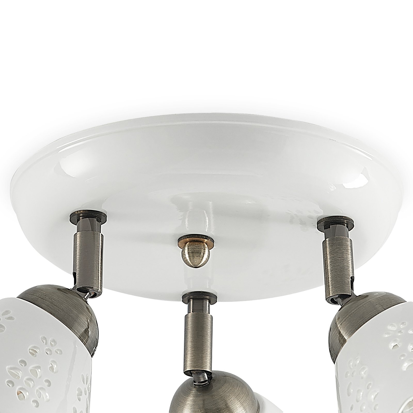 Lindby Deckenstrahler Efgenia, Ø 40 cm, 3-flg., Keramik, E14