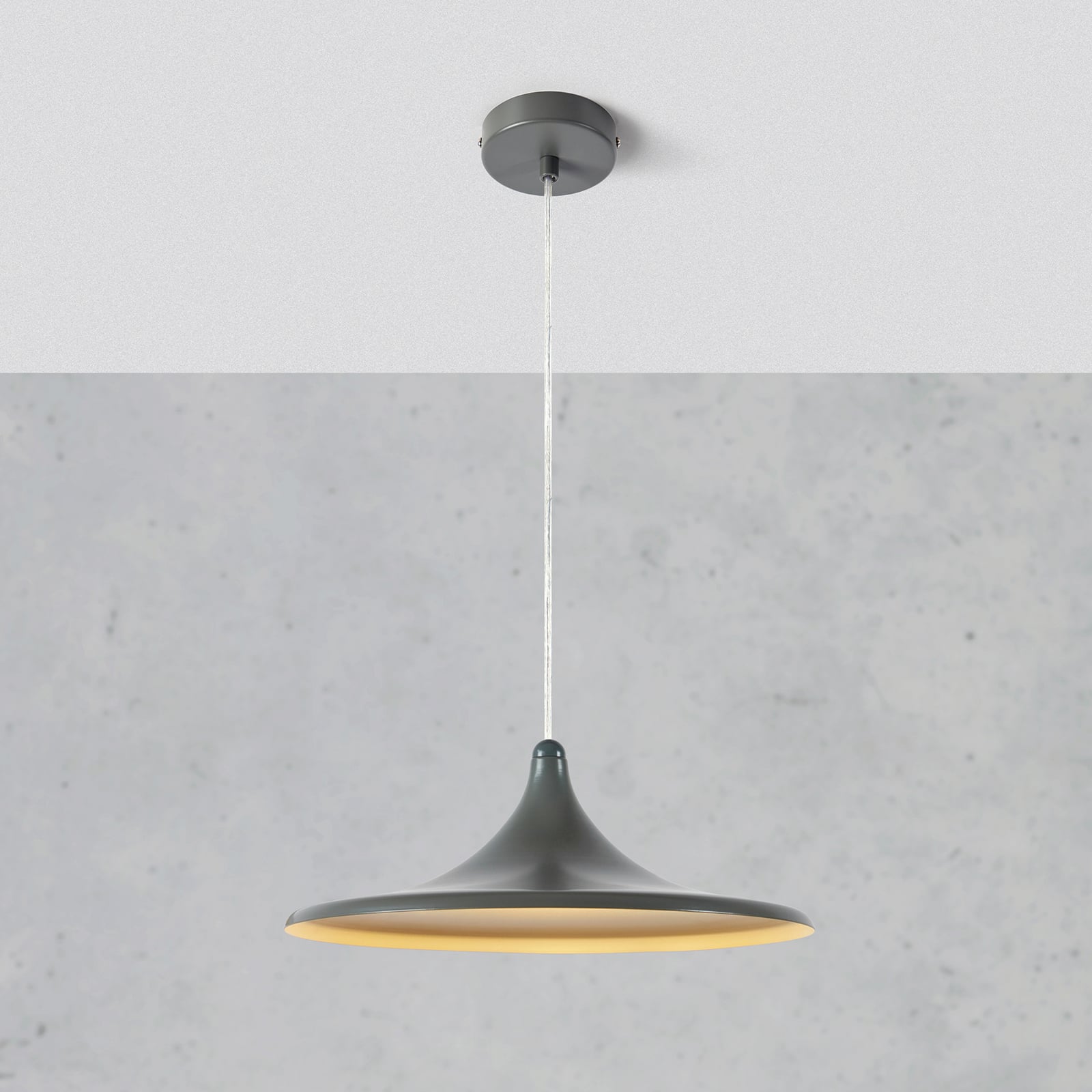 BEAM LED-hængelampe, grå, aluminium, Ø 37 cm – Markslöjd BEAM LED-hængelampe, grå, aluminium, Ø 37 cm – Markslöjd
