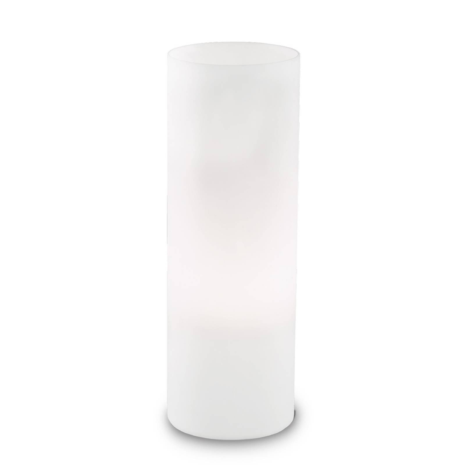 Ideallux Edo bordlampe i hvid glas højde 35 cm