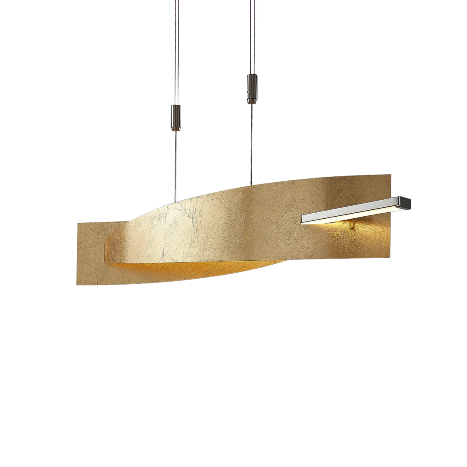 Lucande LED-Hängeleuchte Marija, 101 cm, goldfarben, dimmbar
