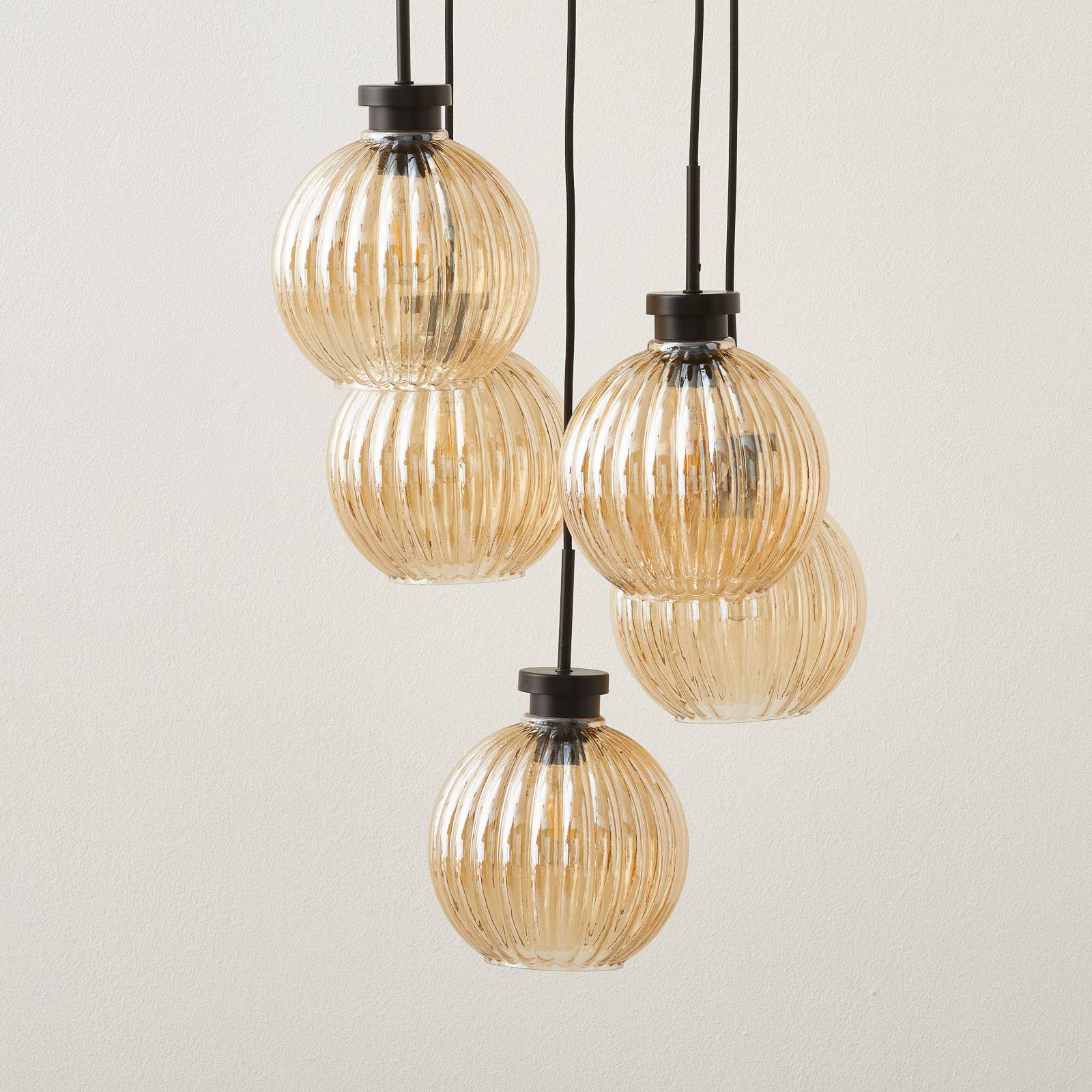 Lampa wisząca Succa, 5-punktowa, smoke